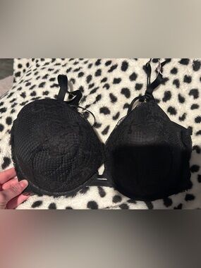 Victoria's Secret Black Lace Push-Up Bra